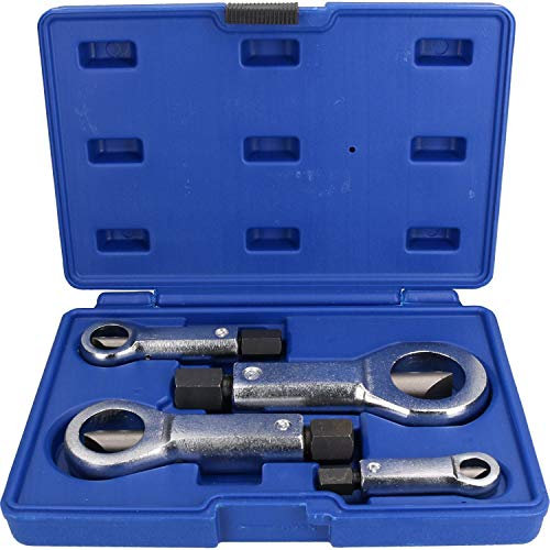 US Pro 4pc Nut Splitter Cracker Set, Tool to Remove Broken Corroded Split Stuck Damaged Nuts 9-27mm