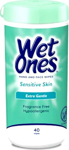 Wet Ones Sensitive Skin Hand Wipes: 40 Count Canister