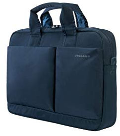 Tucano-Slim Bag für Laptop bis 14 Zoll und MacBook PRO 13 Retina. Geschäfts- und Universitätstasche. Mann und Frau. Langlebiger Dokumentenhalter. Taschen für iPhone und iPad. Inklusive Umhängetasche