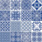 FoLIESEN Fliesenaufkleber für Bad, Küche, Badezimmer - Fliesen-Folie selbstklebend - Klebefliesen Patchwork No.6, .:20x20 cm / 16-tlg. Set