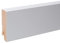 Battiscopa quadrato in legno massiccio, bianco laccato RAL 9010