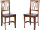 Sedie cucina in legno faggio massello stile classico 45x40xH93 cm TRECCIA set da 2 pezzi (Noce)