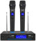 G-MARK Sistema microfonico wireless, doppio sistema professionale di microfoni dinamici cordless VHF per karaoke domestico, riunioni, feste, chiese, DJ, matrimoni, set KTV domestico, 200ft