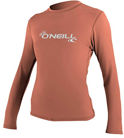O'Neill Wms Basic Skins L/S Sun Shirt - LIGHT GRAPEFRUIT, 2XL