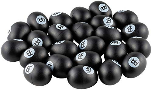 Meinl Percussion Egg Shaker Set - 24 Shaker Ovetti con Suono Morbido e Pulito - Strumento Musicale - Plastica, Black (ES-SET24-BK)