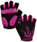 BIKINGMOREOK Fahrradhandschuhe Radhandschuhe Herren Damen Halbfinger Atmungsaktiv Radsporthandschuhe,5MM SBR Gel Stoßdämpfende rutschfeste MTB Mountainbike Handschuhe Unisex-Rosa-L