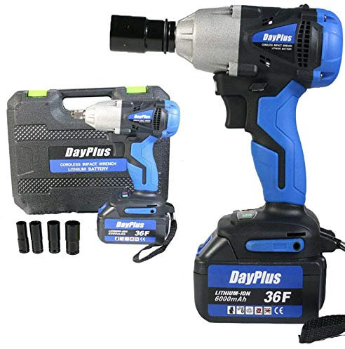 Potente llave de impacto eléctrica sin escobillas, reparación de coche, tuerca de rueda, pistola de 420 N.M, destornillador de impacto de alto par