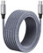 etguuds Extra Long USB C to USB C Cable 5M, Type C to C Charger Cable 60W/3A Fast Charging Nylon Braided Lead for iPhone 15 Pro Max Samsung Galaxy S24 S23 S22 S21 Note 20 etc -Grey