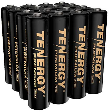 Tenergy Premium PRO Rechargeable AAA Batteries, High Capacity 1100mAh NiMH AAA Battery, 16 Pack Rechargeable Batteries