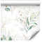 murando Papier Peint Adhesif 10m Décoration Murale Feuille Autocollante Stickers XXL pour Meubles Revetement Mural Tableaux Muraux Tapisserie Trompe l'oeil or blanc vert Branches b-B-0570-j-a