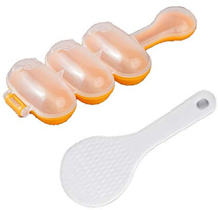 Zushi Cup Pretend Rice Ball Maker Trois types de sushis consécutifs avec une cuillère à riz n ° 123 Performance fiable Élégant et populaire