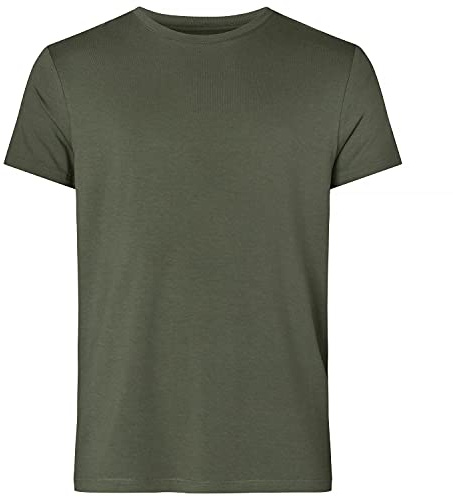 Resteröds T-Shirt aus Bambus und ökologischer Baumwolle für Herren, lang, Rundhals, halbarm Shirts für Männer, weiß, grau, grün, schwarz, Marine, S-XL