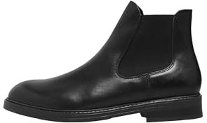SELECTED HOMME Herren SLHBLAKE Leather Chelsea Boot B NOOS Stiefel, Black, 44 EU