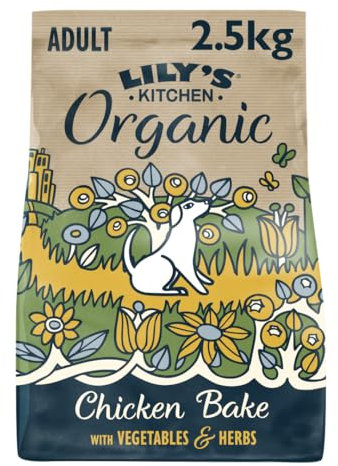 Lily's Kitchen Mit natürlichen Zutaten hergestellt Trockenfutter für ausgewachsene Hunde Hundefutter Bio Huhn-Auflauf Ausgewogene Ernährung 2.5kg Beutel