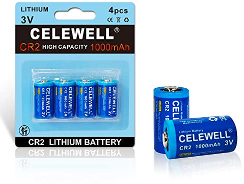CELEWELL CR2 4Pcs 3V 1000mAh Lithium Battery【10-Year Warranty】