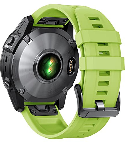 NotoCity Ersatzarmband Kompatibel mit Garmin Fenix 7S Armband, 20mm Quickfit Silikon Strap, für Garmin Fenix 6s/5s, Garmin Fenix 5s Plus/6s Pro/Garmin Instinct 2s Armband, Grün