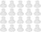 Natudeco 20PCS Pressure Cooker Accessory - Pressure Cooker Inner Cover Sealing Ring Replacement Parts - Silicone Material - Universal Design - White