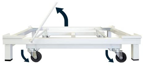 Carrello Porta Lavatrice Con Ruote Industriali Sistema a leva