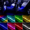 Car Door Sill Led Customized Logo or Text,Wireless Auto-Sensing Door Side Courtesy Entry Guards Decorative Lights with 8 Colors are Suitable for most Models (2 Pack(2pcs Front))
