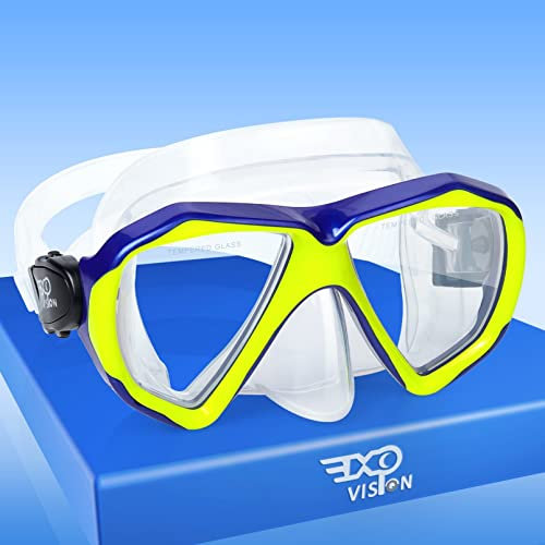 Gafas de Buceo para niños, 180°, antivaho, máscara de natación para niños, Cristal Templado, Gafas de natación con protección Nasal, antifugas, máscara de Buceo para 4-15 niños, niñas, jóvenes