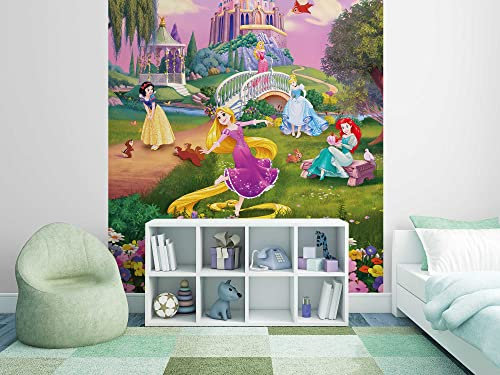 Fototapete - Princess Sunset - Größe 184 x 254 cm - Disney, Prinzessin, Kinderzimmer, Tapete, Bunt
