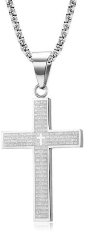 Tsathoggua Ketten-Anhänger aus Edelstahl - Kreuz Anhänger mit 3mm Breit Edelstahl Panzerkette Herren Länge 60cm - Klassisches und vielseitiges Schmuckstück mit perfekter Passform für jeden Anlass
