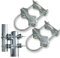 Sactulaz Double U-Bolt Clamp Bracket for Starlink Antenna Mount Pole Adapter Rv Ladder Rail Mount,Universal Yagi/WiFi/DivecTv/Lora/CB Ham Antenna mast Parasol Pipe Rail Mounting Kits,2PCS