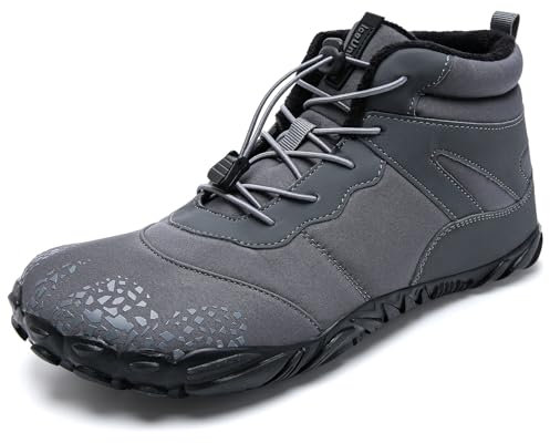 IceUnicorn Unisex Winter Barefoot Shoes, Trekking and Fitness Shoes, Wide Toe Box, Minimalist Knit, 11 UK