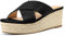 PIZZ ANNU Sandali Donna Estivi Espadrillas Mules Zeppa Scarpe con Tacco Plateau Platform Sandalo Spiaggia Viaggio Open Toe Cross Ciabatte Nero EU 36