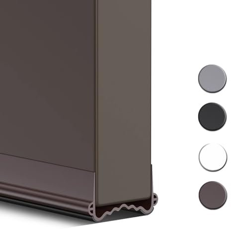 XAOCED 2 Stück Türdichtung Zugluftstopper für Türen 100cm, Schallschutz Türdichtung Unten Selbstklebend, Besser Geeignet für Türen Im Haus (Fällt Nicht Ab/Wiederverwendbar) (Braun)