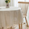 Runde Baumwoll-Leinen-Tischdecke, beige, Jute-Tischdecke, 120 cm, fester Stoff, Tischdecke mit Quasten für Küche, Esszimmer, Tee, Kaffee, Schreibtisch, Party, Hochzeit, Urlaub (119,4 cm)