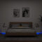 Festnight Nachttisch Hängend mit LED Beleuchtung Wandregal mit Schublade Nachtschrank Hängeschrank Modern Wand Nachtkommode Wandschrank 2er Set Wandboard Wandschublade Weiß