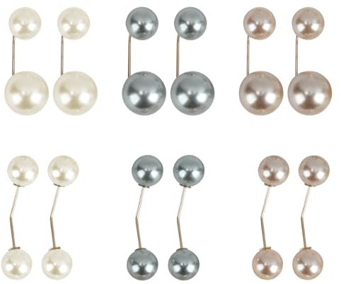 Lot de 12 Broches de Mode en Perles Simulées, Clips de Châle de Sécurité, Épingles à Cardigan et Châle pour Femmes et Filles, Décoration de Vêtements Élégante et Classique