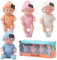 JOAASU Mini Reborn Baby Puppen Set - 3,5 Zoll, 4 Stück, Zubehör Set, Puppenspielzeug für Mädchen, Kleinkinder und Kinder