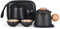 fanquare Set da Tè in Porcellana Set da Tè Portatile da Viaggio Nero Mini Teiera Kung Fu Cinese con Infusore Borsa Portaoggetti per l'esterno