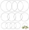 12 Stück Metallringe zum Basteln 10 15 20cm, Silber Metallring Drahtringe zum Basteln Deko Ringe zum Aufhängen, Metallring für Traumfänger Ringe Dekoringe zum Hängen für DIY Hochzeit Floristik