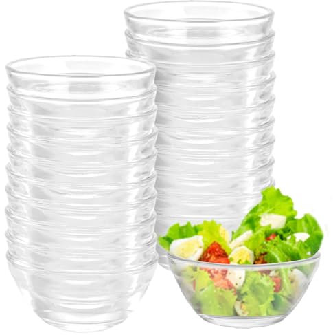 ZOFUN 20 x Dipschalen Ø 6 cm Glasschälchen Dessertschalen, Glasschüssel 30ml Dessertgläser Glas, Snackschalen, Dip Schälchen Sojasauce Sushi Schälchen - Glasschälchen für Marmelade