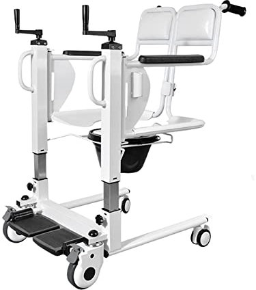 Fauteuil roulant de douche avec toilettes intégrées et roulettes pour levage et transfert du patient – Fauteuil roulant pour salle de bain