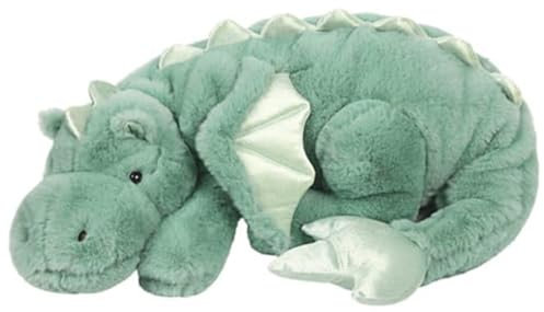 Stofftier Drache, süßes grünes Stofftier Dinosaurier mit winzigem Flügel, 89 cm, schönes Pterosaurier-Puppenkissen, kuschelig weiches Drachenplüschtier für Kinder, Erwachsene, Freunde, Weihnachtsgesch