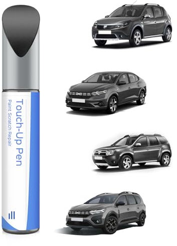 PARTS4EV KNA Gris Comete - Pintura de retoque metálica, gris metalizado, para Dacia Coincidencia exacta, retoques de arañazos y desconchados
