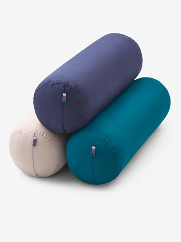 Yogamatters Buckwheat Bolster | Removable Washable Cover | Yoga Bolster Cushion for Restorative Yoga and Meditation