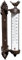 Cast Iron Bird Wall Thermometer Antique Brown Rustic Window Frame Garden Decor, 27.5cm Height