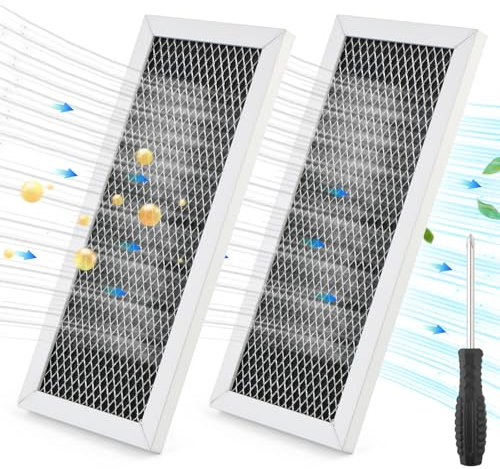 2PCS Microwave Charcoal Filter Compatible with Samsung ME19R7041FS,ME19R7041FS/AA, ME19R7041FT,ME19R7041FT/AA, ME19R7041FB,ME19R7041FB/AA Accessories Replacement