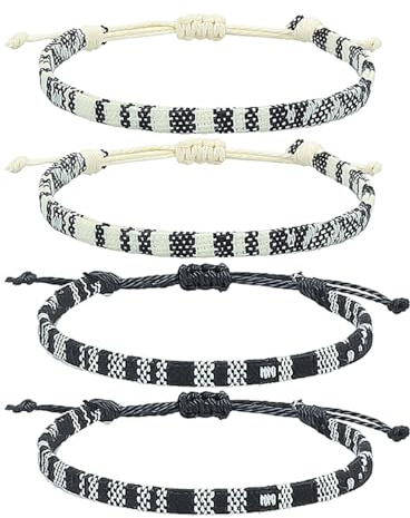 RELKLYU Bracelet De Surfeur De 4 Pièces, Bracelet Réglable, Bijoux Boho, Bracelet Simple.