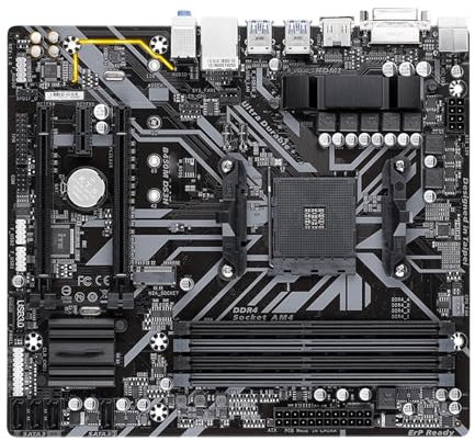 WLTDYZZLDN Carte mère Fit for Gigabyte GA-B450M DS3H for AMD AM4 Ryzen 3/5/7/9 1e, 2e, 3e, Athlon USB3.1 HDMI M.2 B450 Micro-ATX Carte Mere