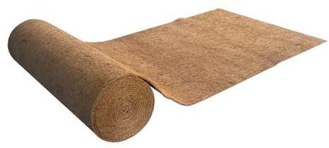 DIWAL Kokosmatte Kokosfaser Rolle Pflanzmatte Aus Kokosnussfaser Für Hängekörbe, Blumenkästen, Bodendecker Im Garten, Tierstreu, Hydroponiksysteme Für Nachhaltige Gartenarbeit(12x78 inch(30x200cm))