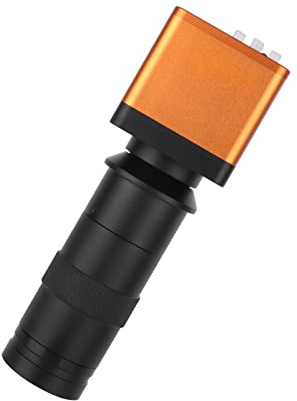 MasYosh 34MP 1080P Digital-Mikroskop-Kamera, Industrie Qualität mit 130X Einstellbarem Zoom C-Mount-Objektiv, für PCB-Reparatur Schweißen Mikro Elektronik Schmuck Handy-Reparatur (EU -Stecker)