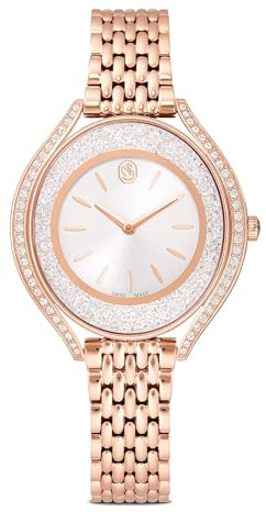 Swarovski Orologio Crystalline aura, Fabbricato in Svizzera, Bracciale di metallo, Tono oro rosa, Finitura in tono oro rosa