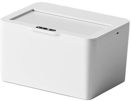 Amagogo Poubelle à induction intelligente, poubelle automatique robuste et sans pour bureau, chambre ou salle de bain, 6 L