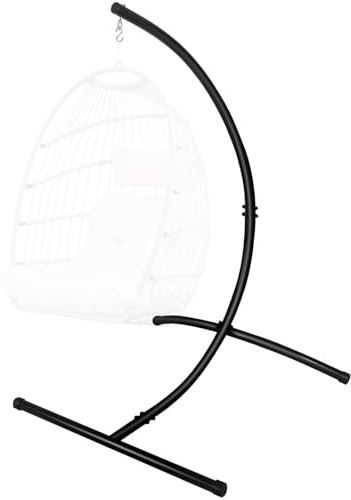 Goutime Hängesessel Gestell C-Form, Stand für Hängematte & Ei-Schaukelstuhl | Metallgestell für Innen Außen, Traglast 158kg, Nur Gestell ohne Sessel